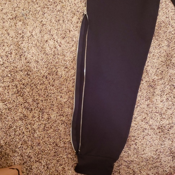 Black Side Zip Jogger Pants NWOT - Picture 2 of 7